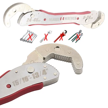 

Adjustable Magic WrenchMultifunctional Wrench Spanner Tools 9-45mm Universal Wrench Pipe Home Hand Tool double Magic wrench