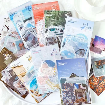 

Mohamm Diary Journal Paper Packs Stationary Japanese Personalized Decorative Deco Photograph Sticker Flakes Scrapbooking