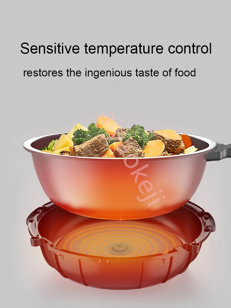 Automatic Cooking Machine 2.2L Large Capacity Lazy Cook Cooking Machine  Intelligent Smokeless Robot Home Cookings Machine