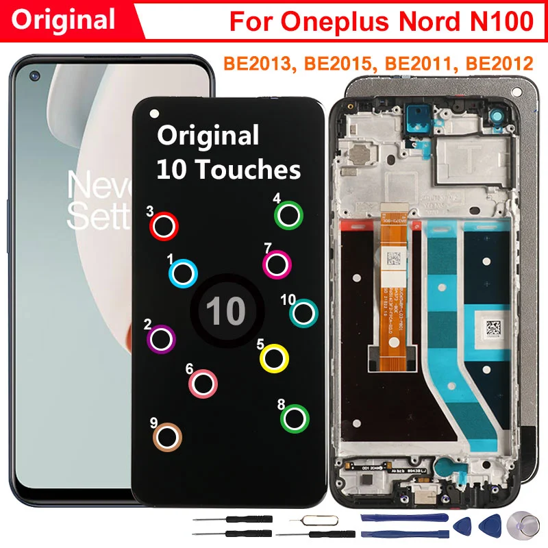 Оригинальный ЖК-дисплей для OnePlus Nord N100 10 сенсорных экранов замена One Plus BE2013 BE2015 BE2011