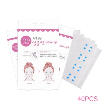

40 Pcs/Set Invisible Thin Face Stickers Face Facial Line Wrinkle Sagging Skin V-Shape Face Lift Up Fast Chin Adhesive Tape