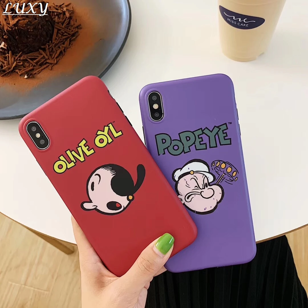 Американский Классический мультфильм Popeye оливковый Oyl Матовый телефон случае