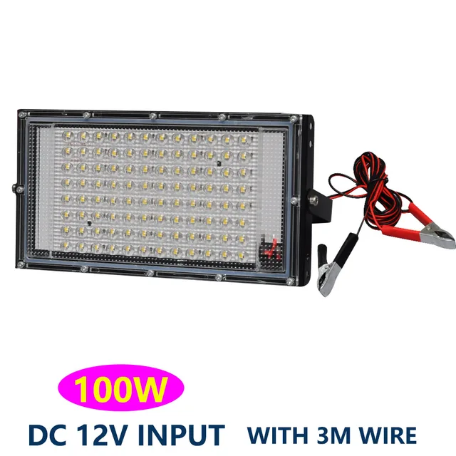 DC 12V-85V Led Flood Light 50W 100W Outdoor Waterproof Spotlights Low Pressure 12v Reflector Led Portable Security Flood Lights 100W DC12V