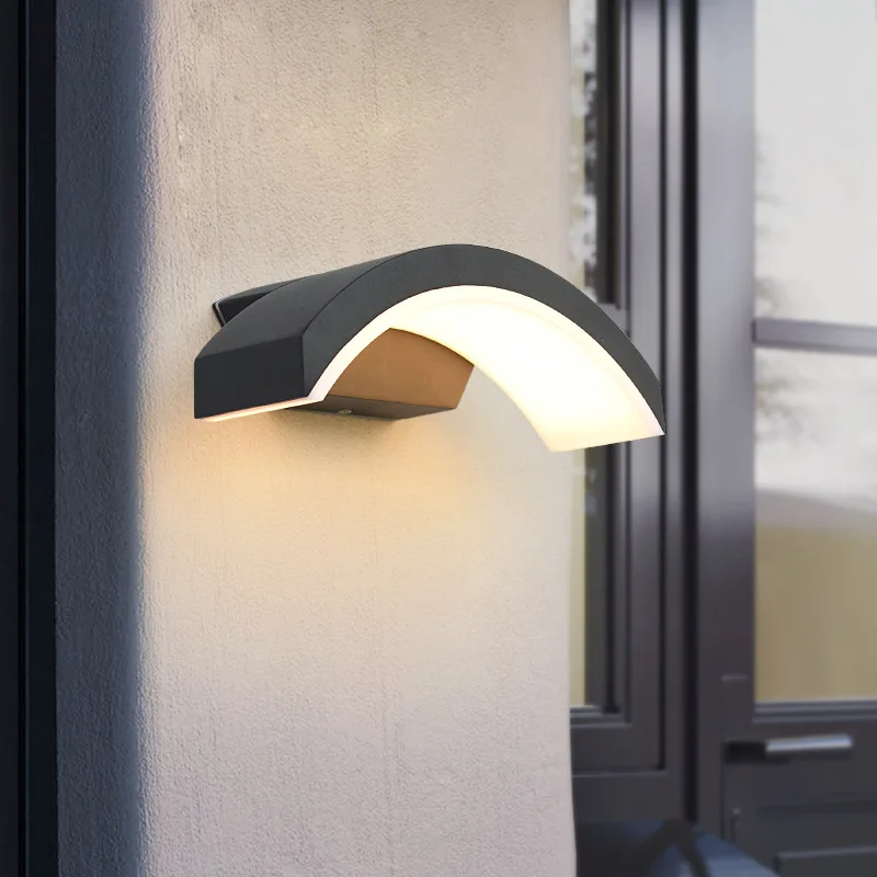 

Outdoor waterproof LED wall lamp outdoor courtyard garden villa landscape wall lamp body induction wall lamp Modern wall light