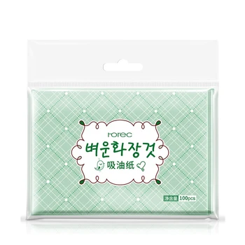 

100Pcs Facial Oil Blotting Papers Oil Absorbing Sheets Face Cleanser Acne Treatment Deep Cleansing Oil Control Tissue Makeup