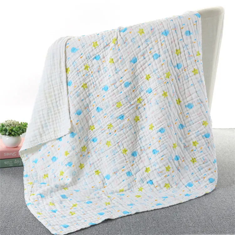 

Washing Gauze Bath Towel Six-layer Pure Cotton Wrinkling Gauze Children's Quilt Infants Seersucker BABY'S BLANKET
