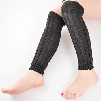 

Women Lady Lovely Casual Crochet Long Leg Warmers Braid Winter Boots Socks