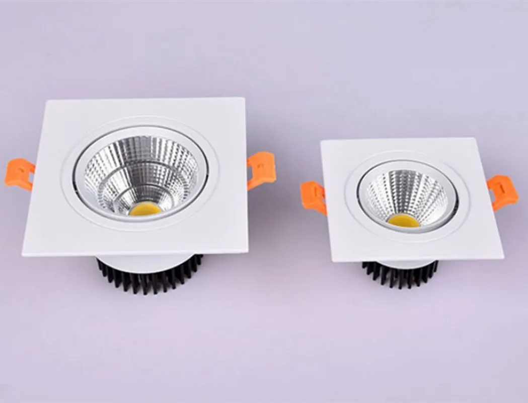 Led Spotlight Ceiling Lamp Recessed LED COB Downlight Dimmable 220V 110V Single double square Led Spot Light led downlight recessed ceiling spotlight ceiling lamps