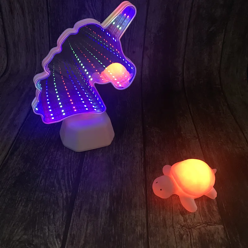 3D LED night lamp with colorful illumination3