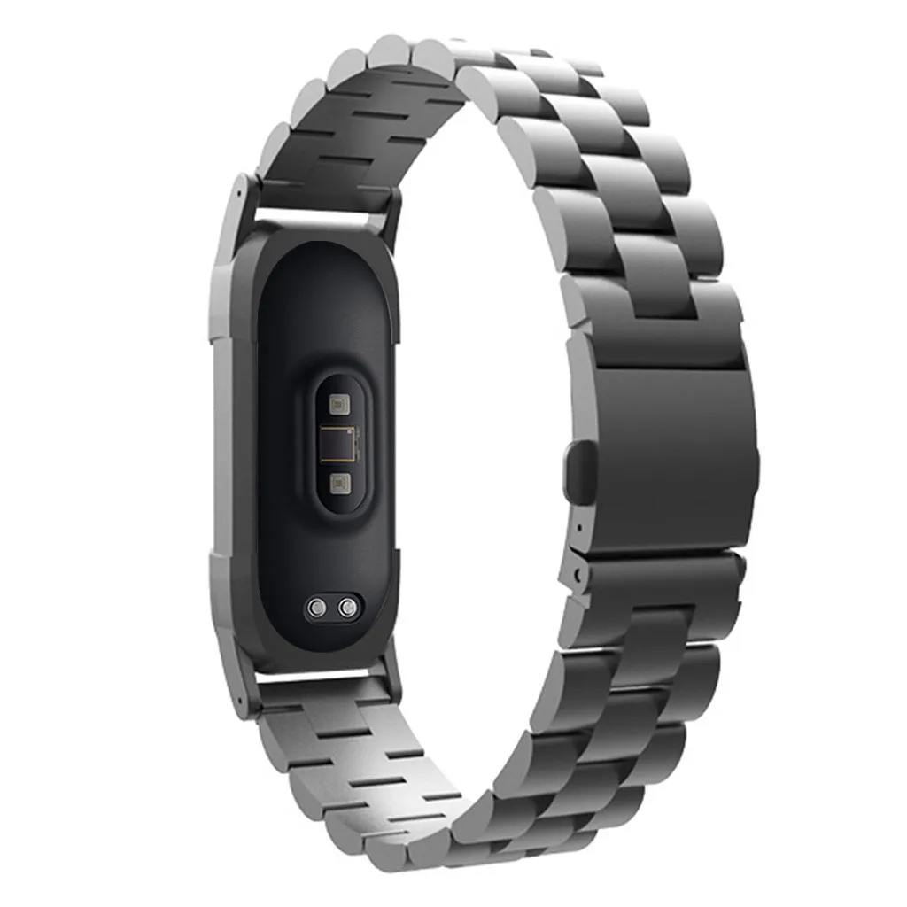 Ouhaobin ремешок для mi band 4 умный Браслет замена Браслет из нержавеющей стали ремешок для xiaomi mi band 4 браслет 906#2