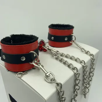 Sex Bondage kit of Bondage Wrist to Anal Plug Sex Toys with Metal Chain for Men Women Gay Bdsm Slave Handcuffs Strap SM Games 2