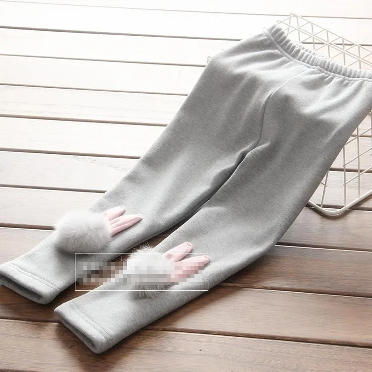 Autumn Clothing New Style Korean-style Girls Brushed And Thick Leggings Crawler