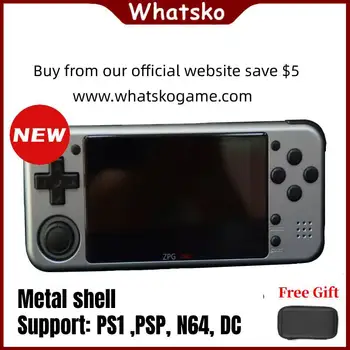 

Whatsko GKD ZPG pro Handeld Game Console Pocket Game 3.5 inch IPS Sreen Open Source System Retro Handheld Game