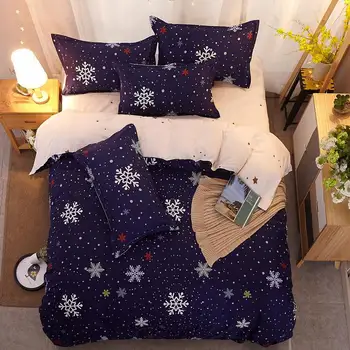

49 Textile snowflake bed linens Nordic style bedding set duvet cover bed sheet quilt cover gifts for girls queen king size