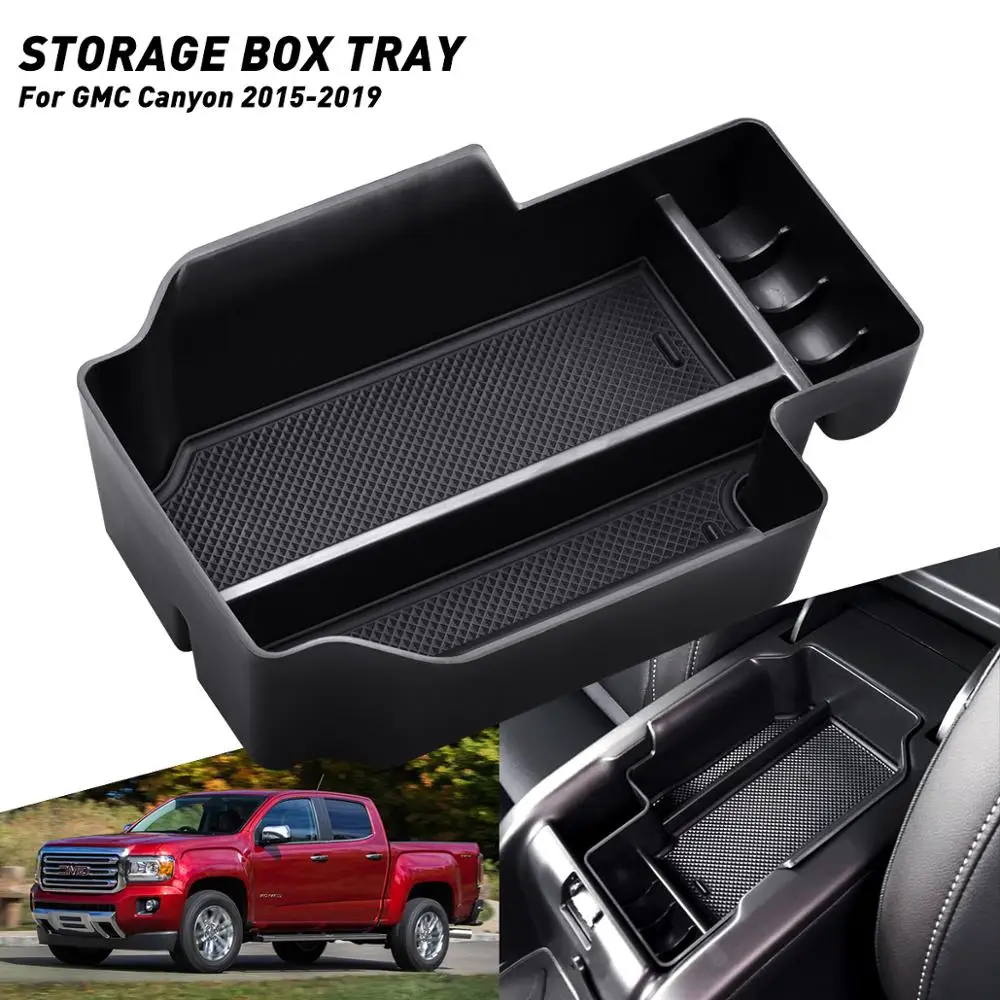 

Armrest Box Secondary Storage Auto Interior Driver Seat Tidying Box for Chevy Colorado/GMC Canyon Center Console Tray 2015-2019