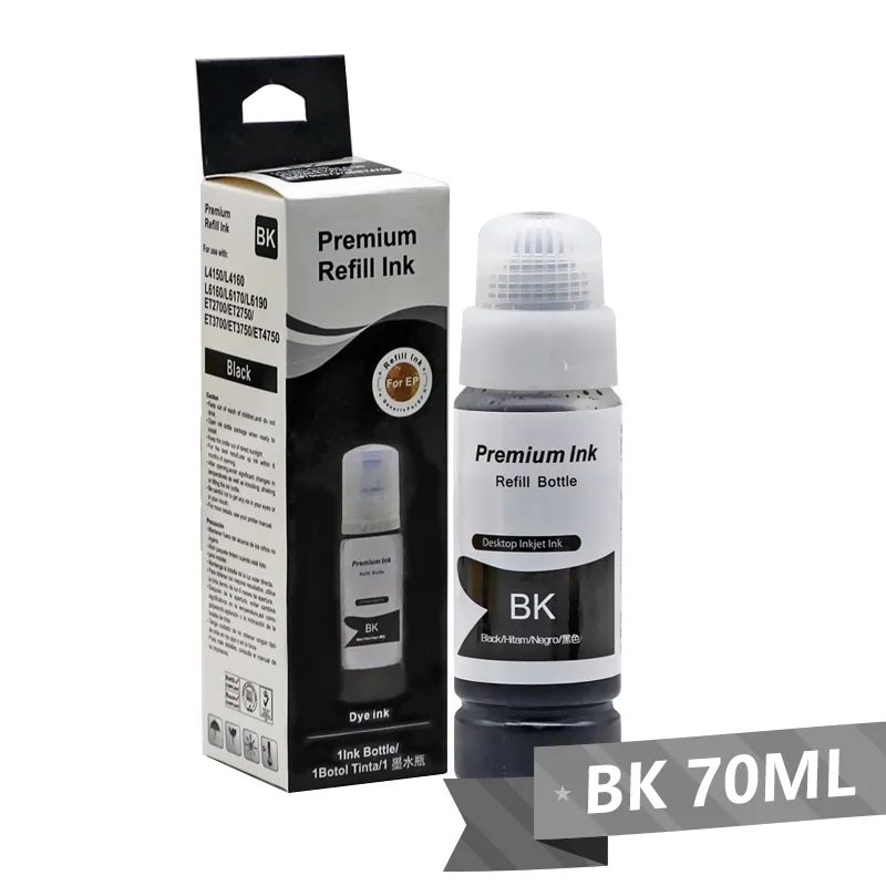 Заправка чернил для принтера Epson EcoTank L6170 L6160 L6190 L4150 L4160 L3150 L3110 серия бутылки с
