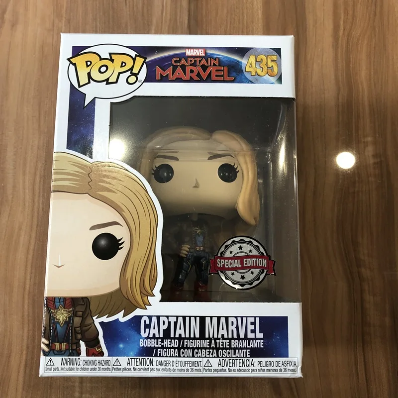 Эксклюзивный официальный Funko pop Капитан Marvel-Carol Danvers Виниловая фигурка Коллекционная модель игрушки с оригинальной коробкой