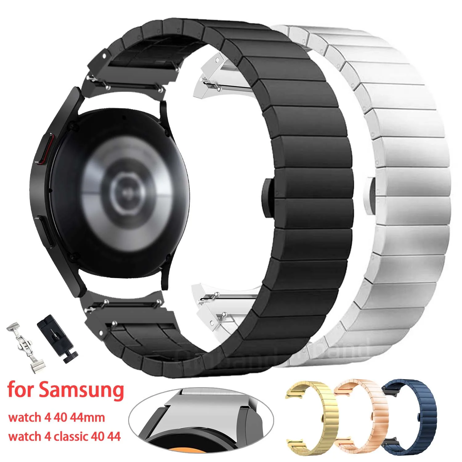 Ремешок металлический для Samsung Galaxy Watch 4 Classic 46 мм 42 44 40 | Наручные часы