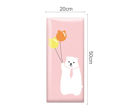 Pink bear children soft bag kindergarten anti-collision 3d wall stickers tatami surrounding baby background foam wall stickers - Цвет: G