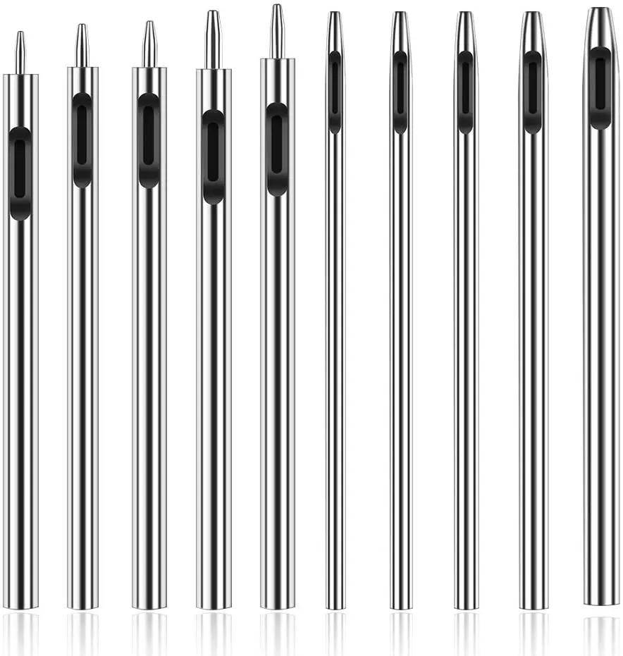

KAOBUY 10Pcs Leather Hole Punch Cutter 0.5mm-3.5mm Hollow Punch Set For Watch Bands Belts Canvas Paper Rubber Soft Material Work