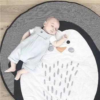 

95CM Penguin Baby Play Mat Cotton Rugs Kids Indoor Blankets Carpet Props Baby Soft Cartoon Crawling Game Toy Climb Mat Room