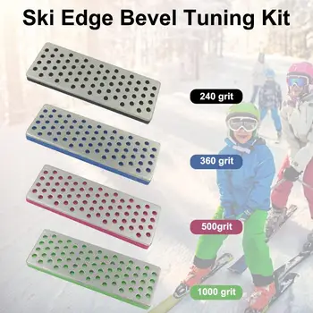 

4PCS Snowboard Ski Edge Bevel Tuning Kit Wear-resistant Diamond Edge Sharpener Sharpener Edge Care Kit
