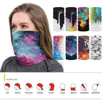 

Digital Print Anime Skull Venom Fishing Mask Hiking Ski Headwear Seamless Bandanas Headband Windproof Sport Scarf Neck Gaiter