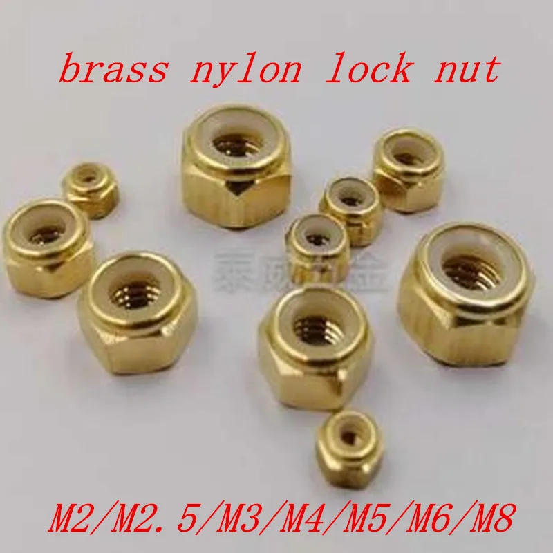 10~100PCS M2 M3 M4 M5 M6 Nylon Insert Self-Lock Nuts Hex Lock Nut CNC Alloy Nuts 