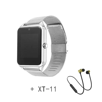 Silver and XT-11 G Умные часы Z60, Bluetooth, умные часы Z60, умные часы с sim-картой, TF камерой, умные часы, Android, умные наручные часы для мобильного телефона - Цвет: Silver and XT-11 G