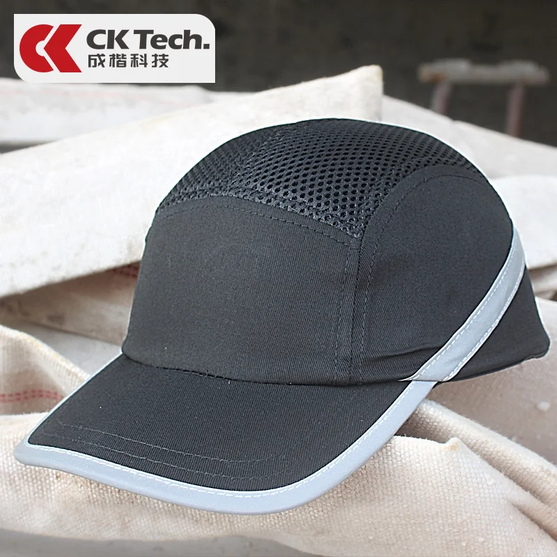 CKT-CRCP-BLK CK Tech. Дышащий шлем светильник защита от столкновений бейсбольная кепка вкладыш ABS оболочка Bump cap мастерская велосипедные защитные шлемы - Цвет: CKT-CRCP-BLK
