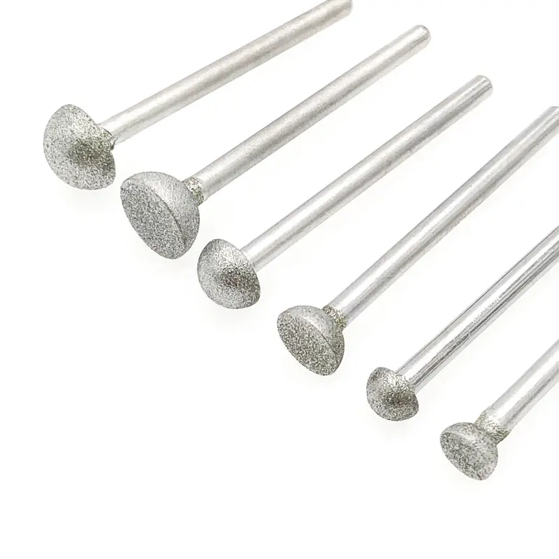 

10pcs Semi-circle Diamond Abrasive Tools CBN Boron Nitride Stone Carving Hole Repairing Jade Carving Mold Dressing Stone Grinder