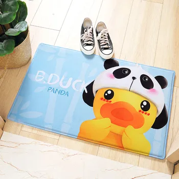 

Anti-slip Bathroom Carpets Cartoon Yellow Duck Suede Absorbent Bath Mats Rugs with 1.2cm Sponge Interlayer Floor Mat for Toilet