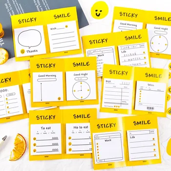 

20set/lot Memo Pads Sticky Notes Little Smiley Paper diary Scrapbooking Stickers Office School stationery Notepad