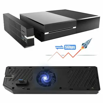 

Hard Drive Enclosure External ABS Durable USB 3.0 Replacement Cooling Fan Collective HUB Hard Drive Enclosure for Game Machine