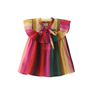 

2019 Kids BabyToddler Clothes Summer Dress Girl Bow Dresses Vestidos Robe Fille Enfant Girl Blouse Children's Clothing Sleeveles