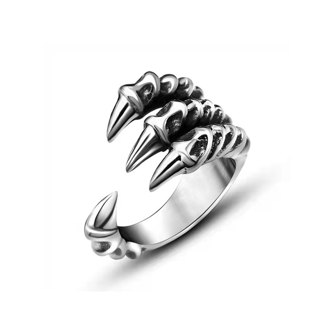 Punk Opening Resizable Dragon Claw Rings Steampunk Hip Hop Personality Finger Jewelry Men Women Alloy Rings