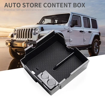 

Car Central Armrest Box Storage for JEEP Wrangler JL 2018-2020 Sport Interior Accessories Box Coin Storage BLACK