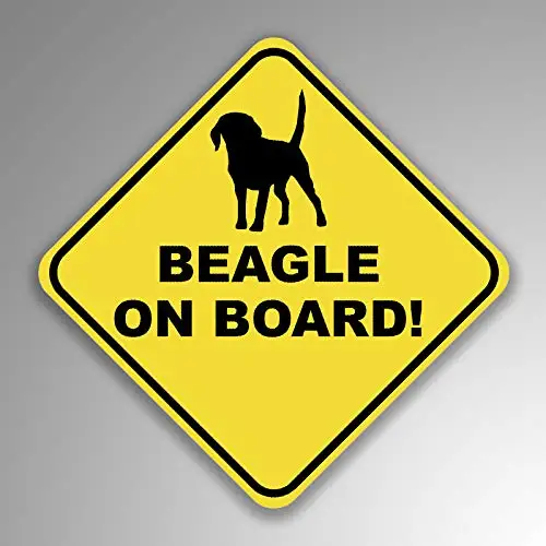 Для Beagle на доске виниловая наклейка стикер для окна автомобиля бампер 2-Pack 4-Inches на 4-Inches Премиум качество УФ-защита