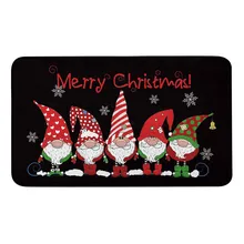 Счастливого Рождества Снежинка Рождество красный фланелевый нескользящий ковер 45x75 см праздничный эльф нескользящий напольный коврик переключатель коврик крытый Открытый