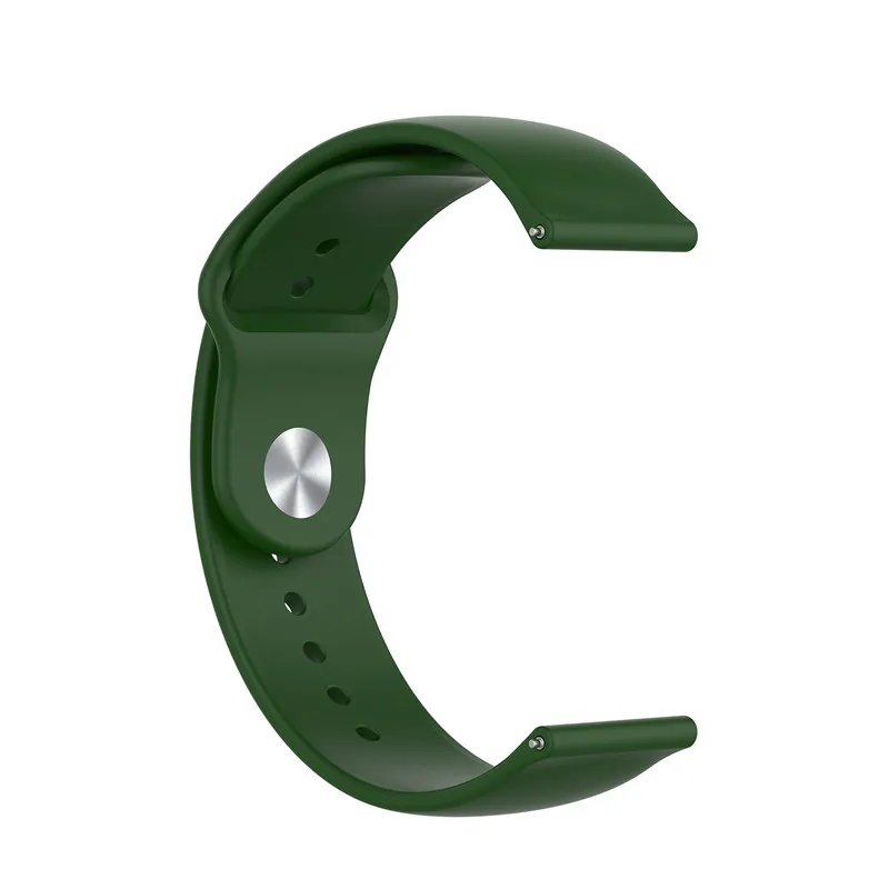 army green Общий ремешок для часов Amazfit GTR 42 мм/Amazfit Bip Bit/samsung Galaxy Watch 42 мм/gear S2/LG Watch/Ticwatch 1 Сменные ремни - Цвет: army green