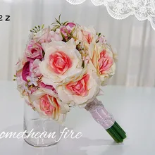 Свадебные аксессуары для букетов Свадебный букет цветов букет поставки Искусственный Розовый цветок невесты SPH54