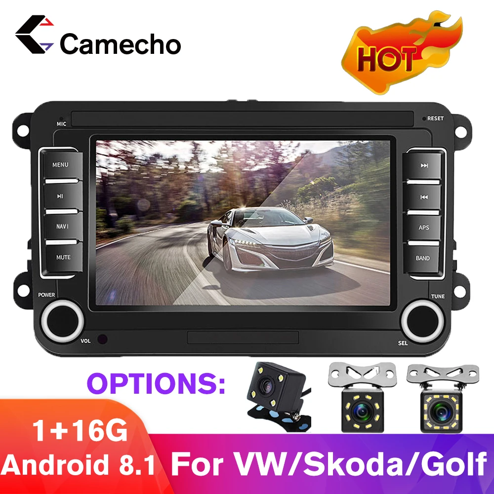 Camecho Android 8 1 GPS 7 дюймов MP5 мультимедийный плеер автомобильные радиостанции аудио