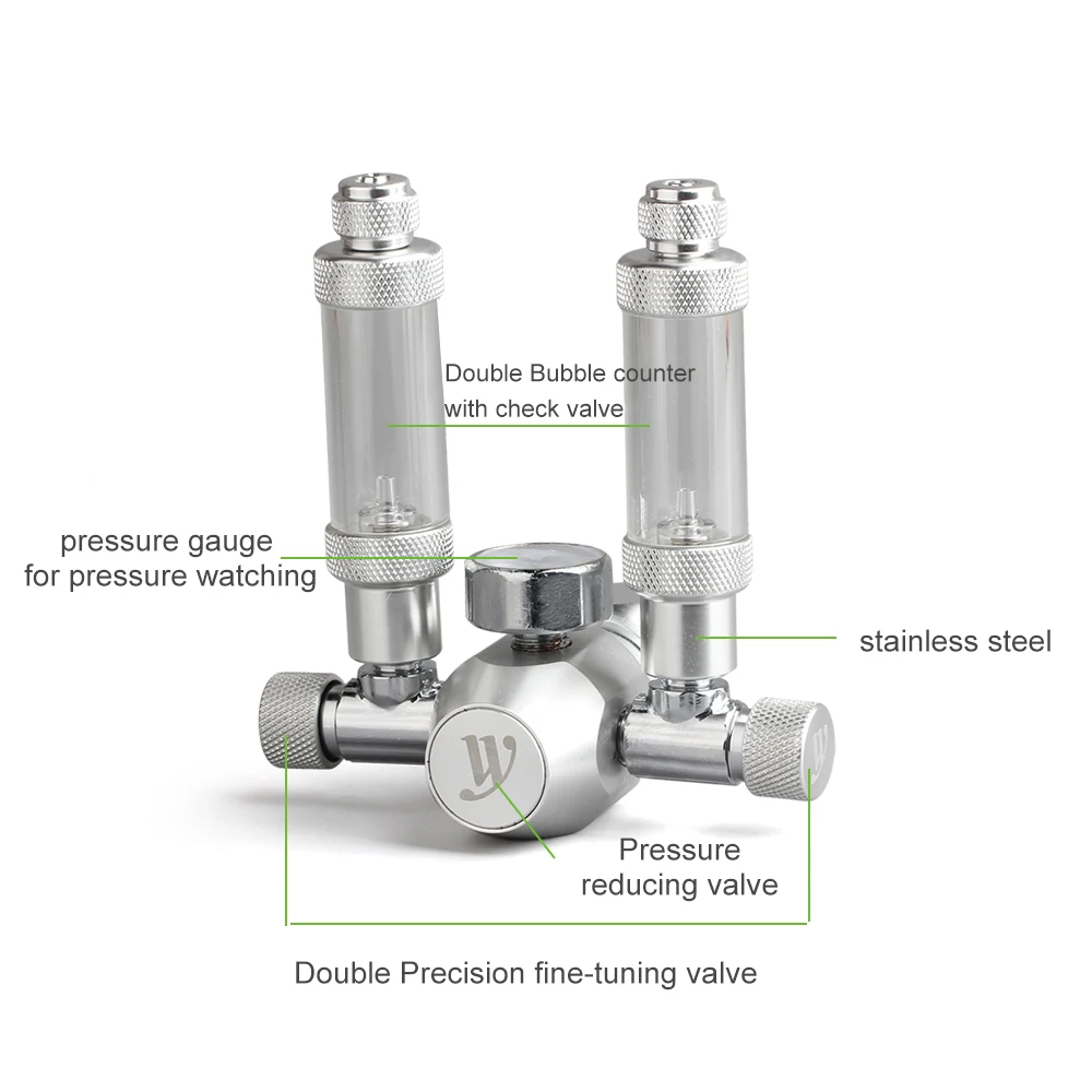 Аквариум Co2 регулятор многоразмерный интерфейс Co2 редукционный клапан Co2 диффузный для аквариума проверьте аквариумный клапан