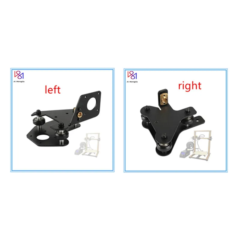 1pcs 3d Printer Parts Cr-10 S4/s5 X Axis Motor Mount Bracket Right/left X-axis Front/back Motor Mount Plate With Wheels T Nut