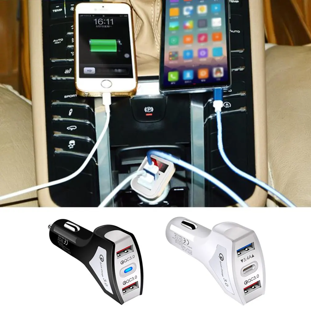 Pd Быстрая зарядка 3 0 Dual Usb Автомобильное зарядное устройство автомобильный