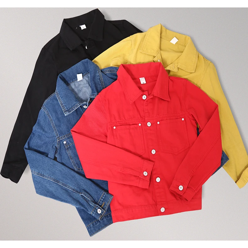 2020春季牛仔外套糖果色百搭上衣INS韩版大码舒适休闲牛仔上衣 (5)