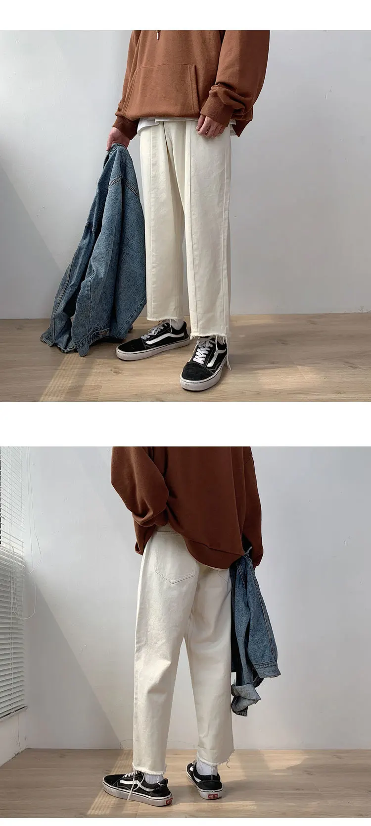 2019 осенние мужские повседневные брюки Модные трендовые мешковатые мужские классические джинсы с накладной карман байкерские джинсовые