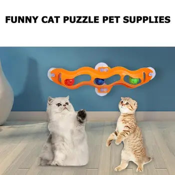 

Kitten Window Suction Cup Interactive Track Ball Interactive Toy Play Tunnel Pet Toys Funny Pet Cat Toy Cats Pet Accessories