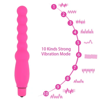 10 Speeds Anal Beads Butt Plug Bullet Vibrator for Women Prostate Massager Clitoris G-Spot Stimulator Sex Toys 2