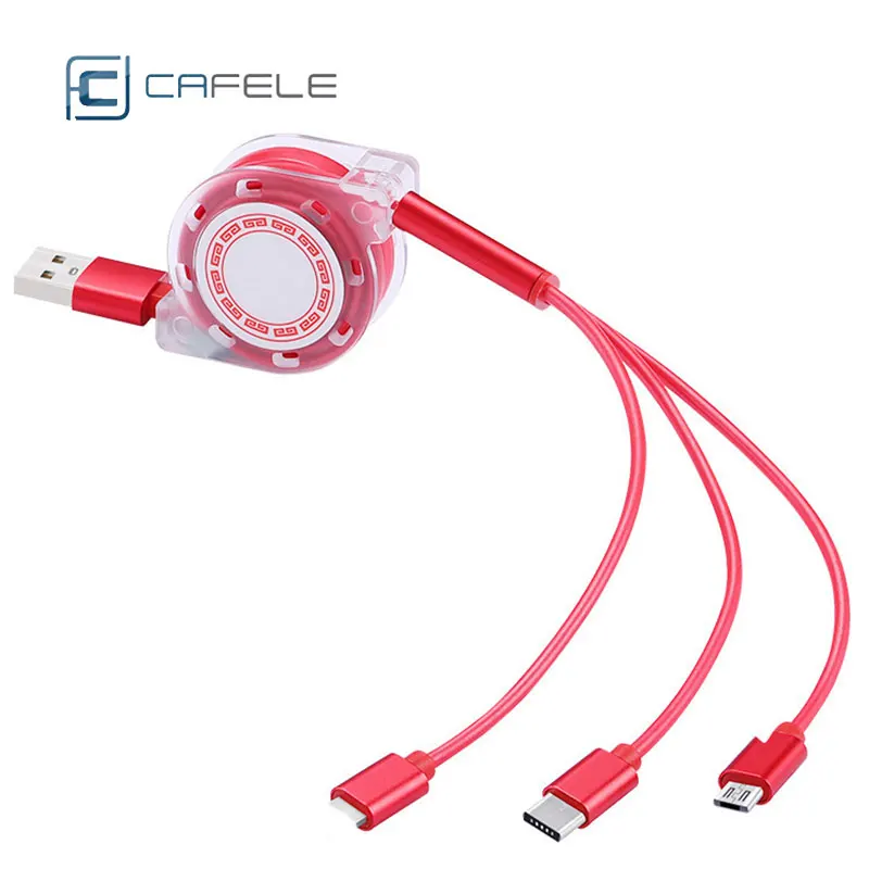 Кабель usb type-c 3 в 1 м выдвижные Usb зарядные кабели для Xioami M9 M8 huawei Nova4 Glory samsung Redmi Note Iphonex Xs Max